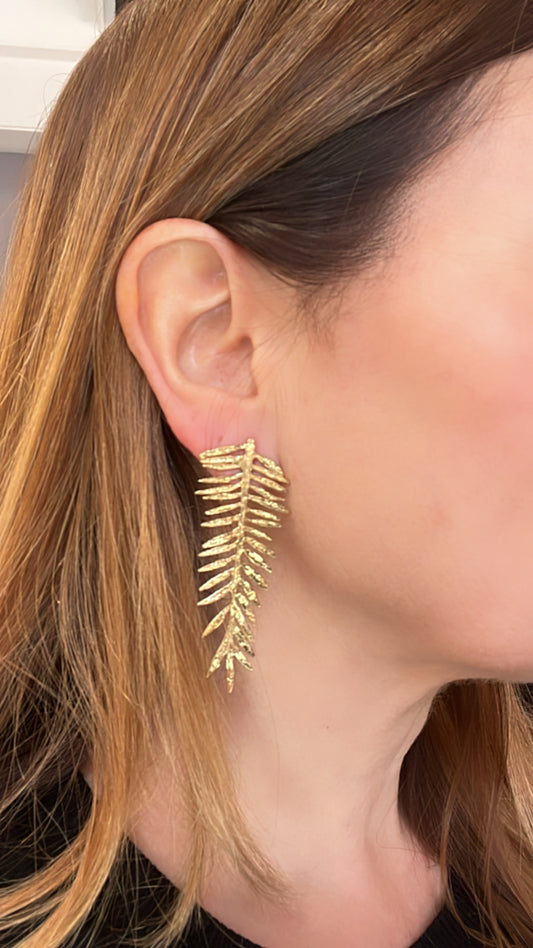 Narrow Feather Earrings