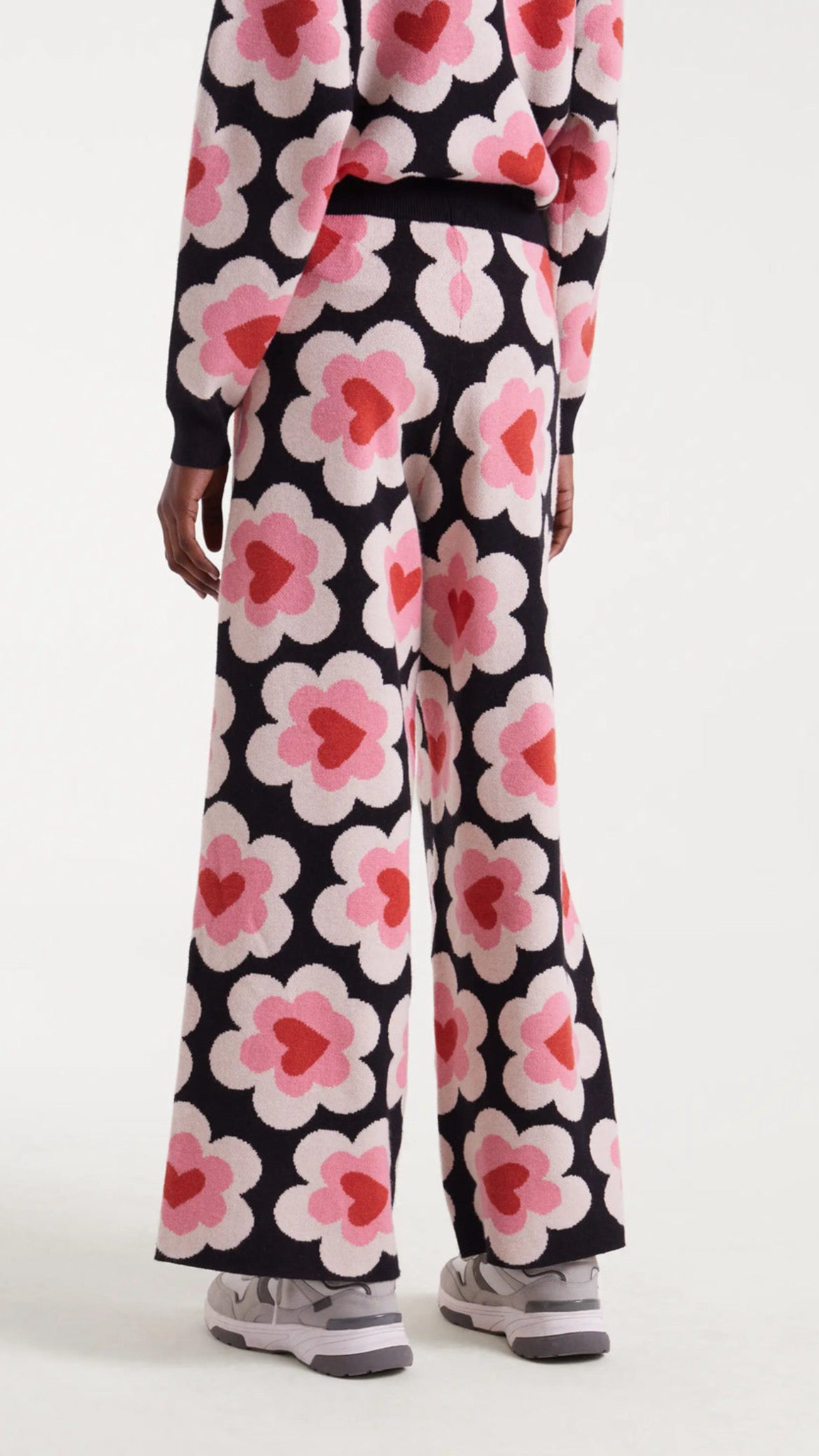 Pantalón de punto jacquard con estampado SweetHeart