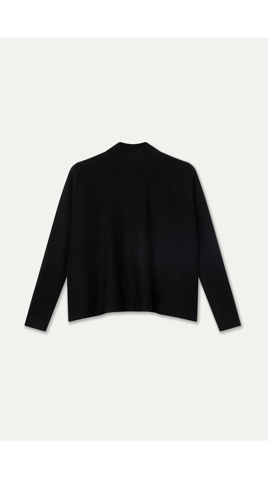 Jersey cuello alto básico negro - 6