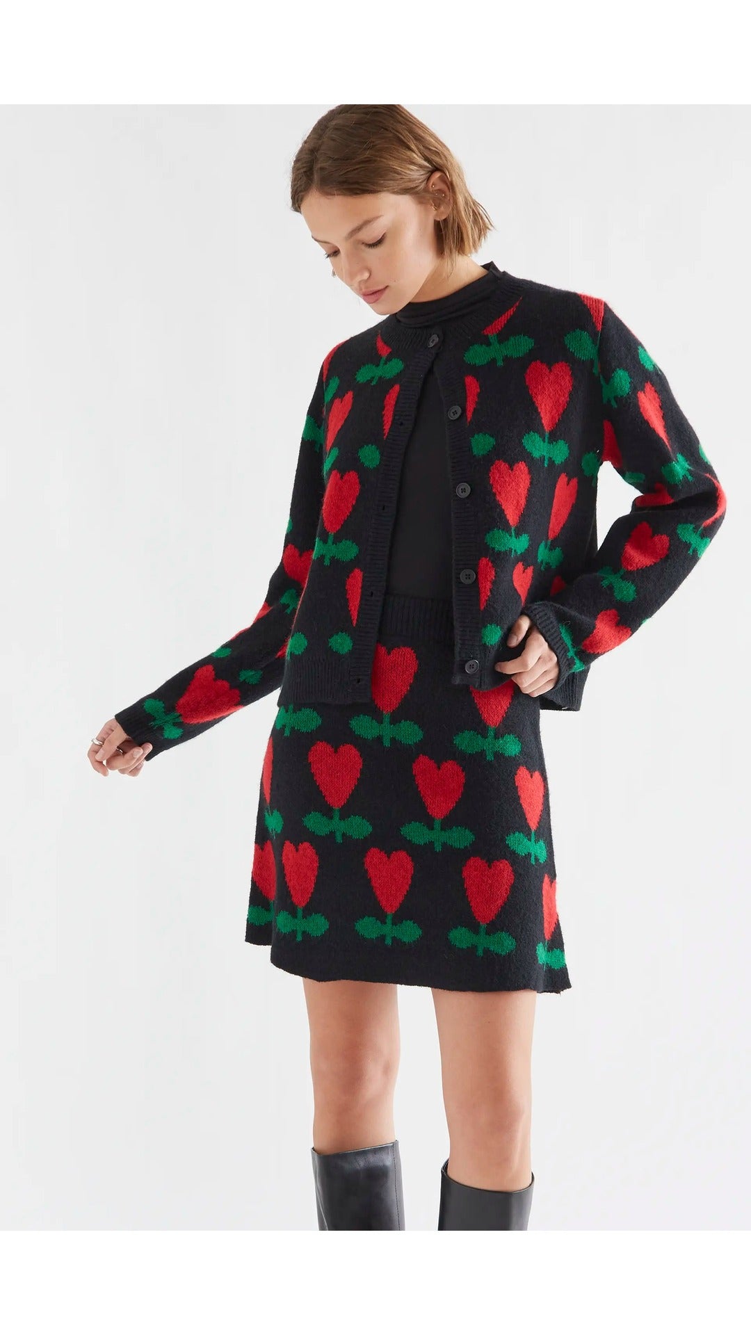Falda corta con estampado Ciclamen - 5