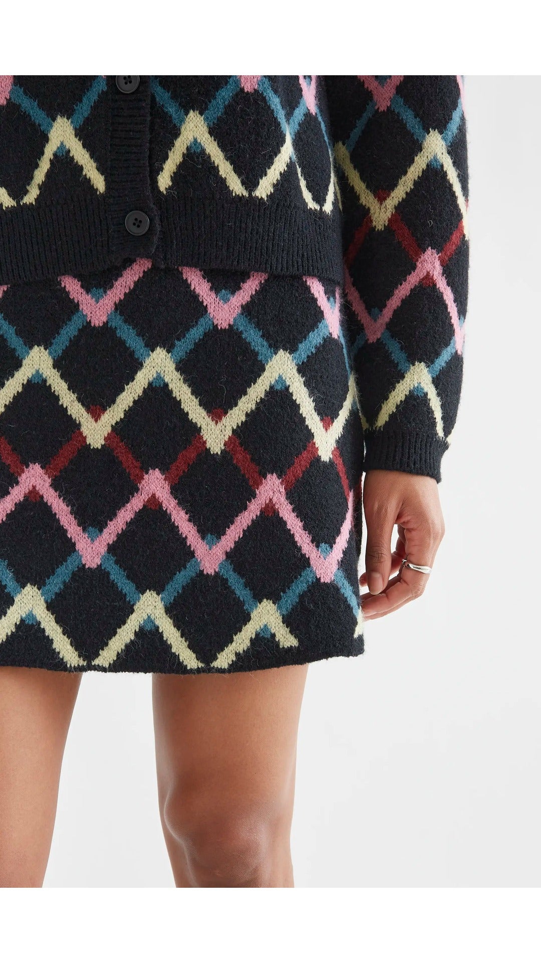 Falda corta con estampado Skein - 3