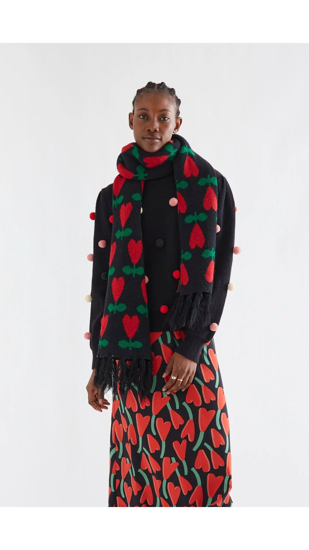 Bufanda con estampado Ciclamen - 2