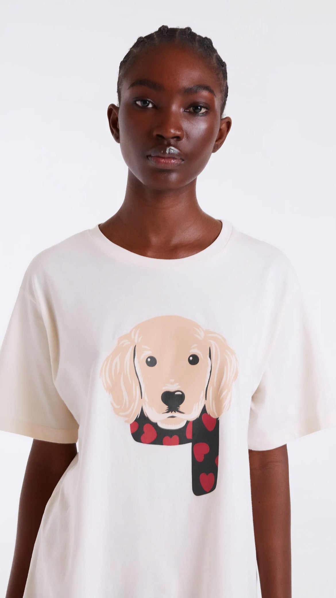 Camiseta 100% algodón con estampado de perro