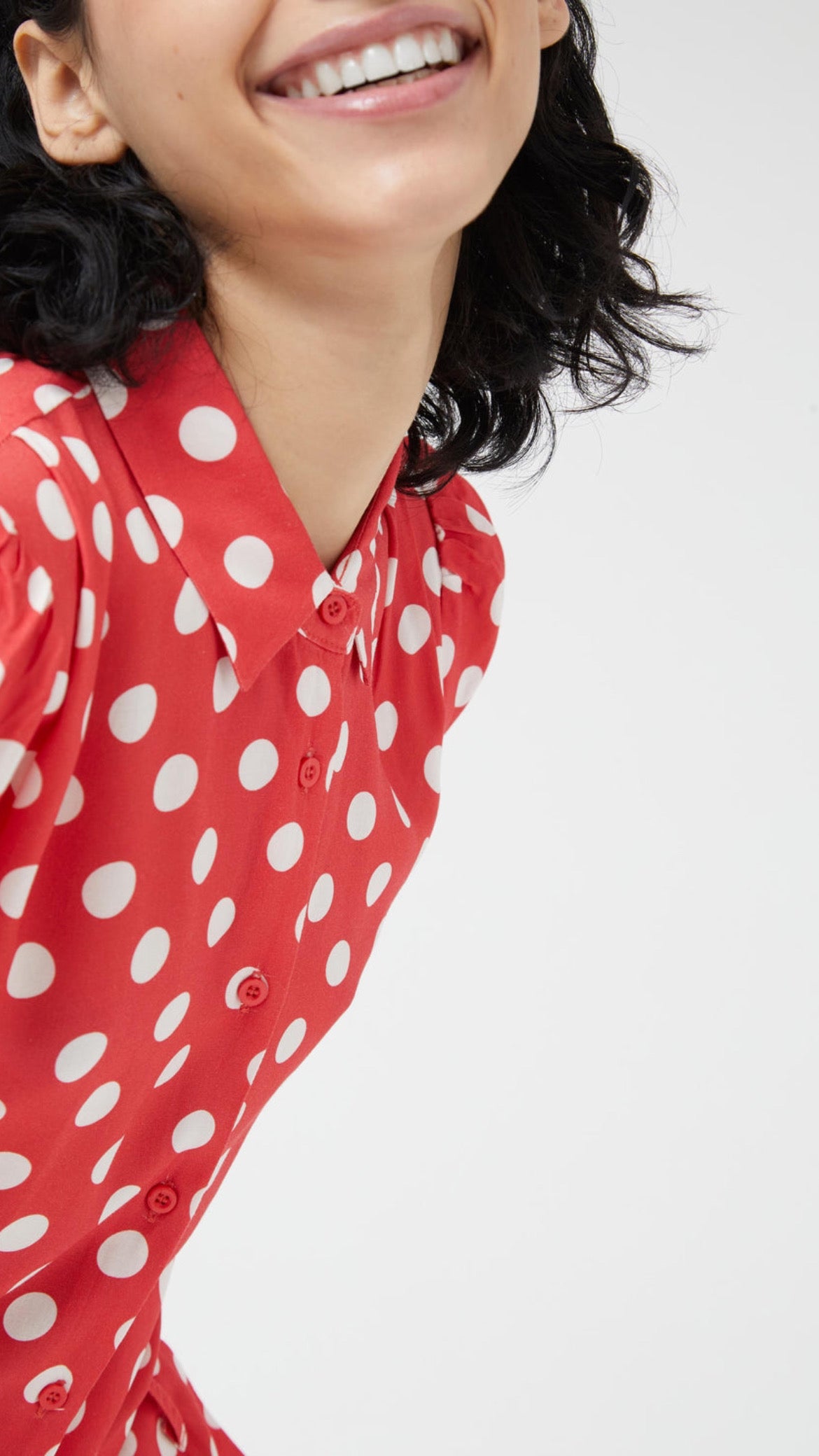 Red polka dot jumpsuit