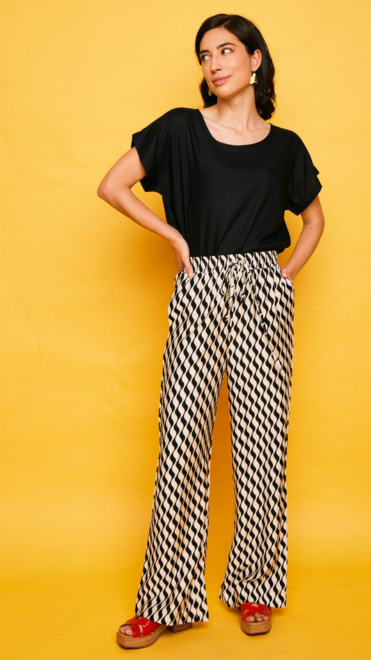 Pantalón Conil cinta negra
