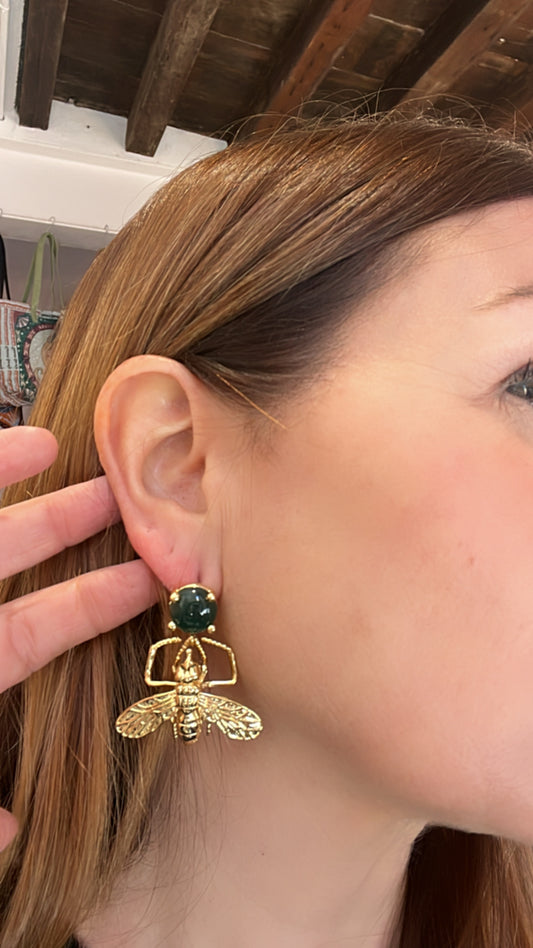 Pendientes Mosca Verde