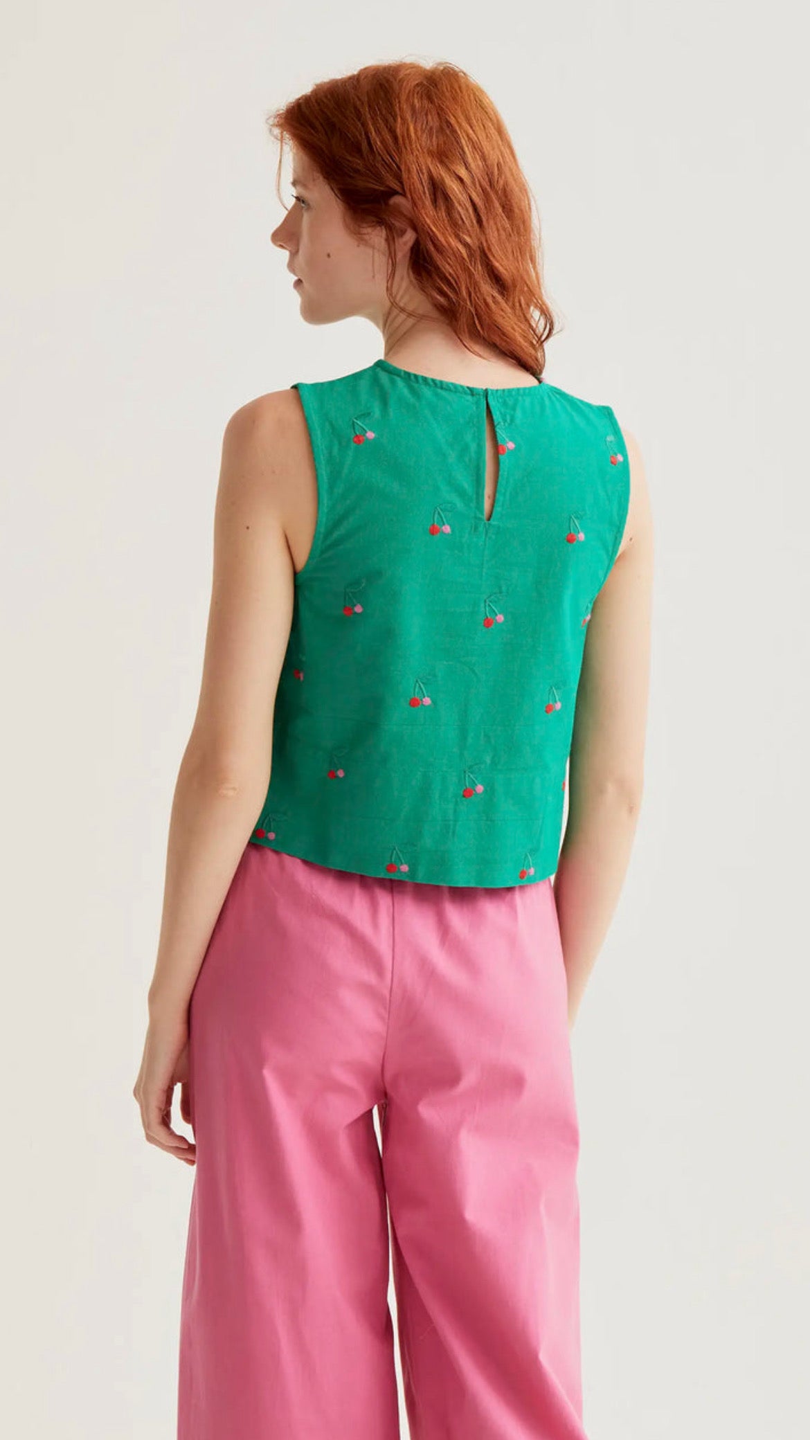 Top estampado Green Cherries