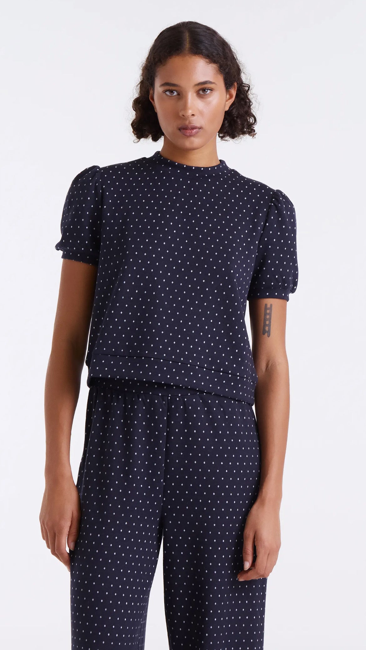 Camiseta jacquard con estampado Súper Mini Dots