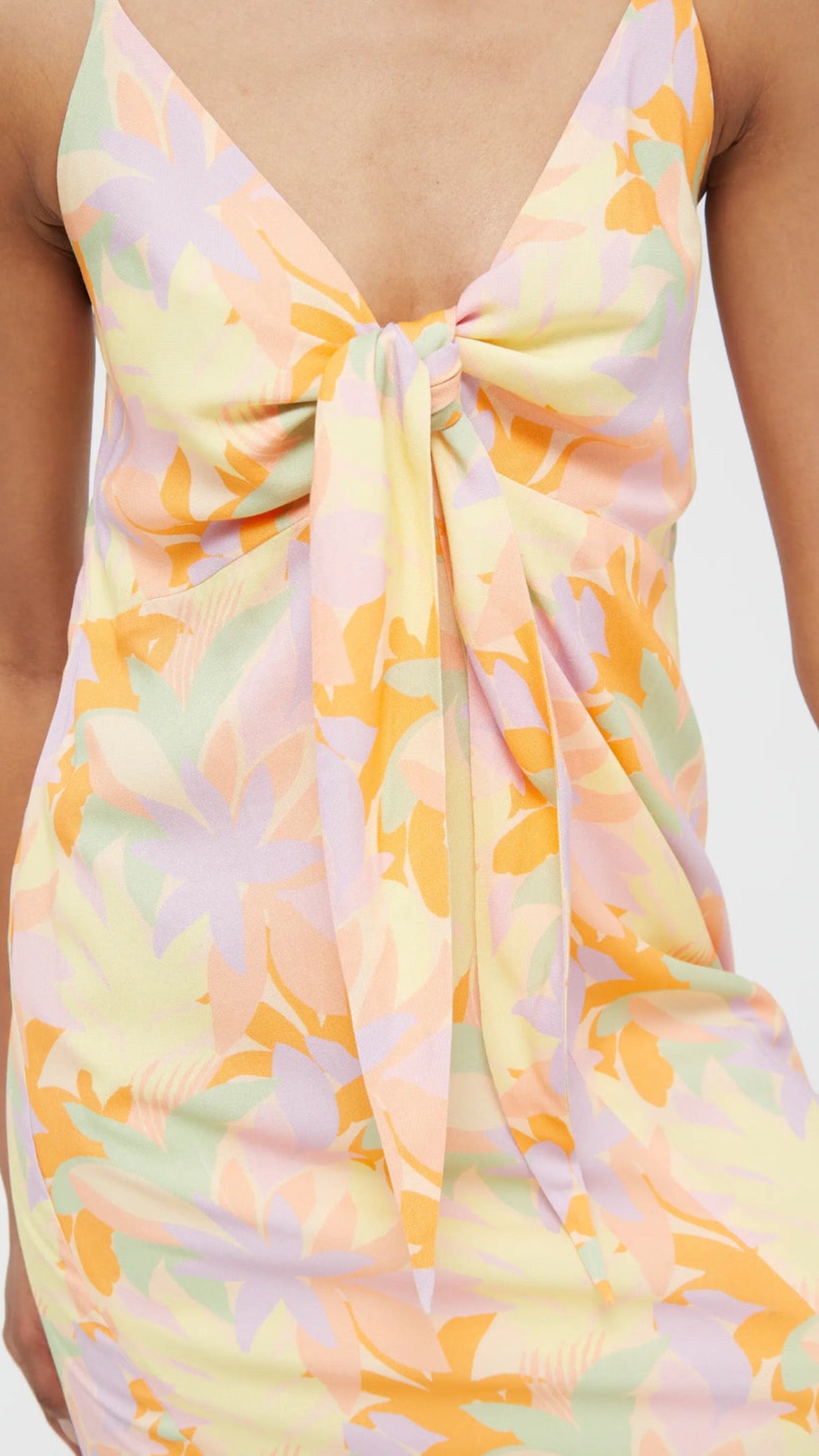 Pluvia floral long dress