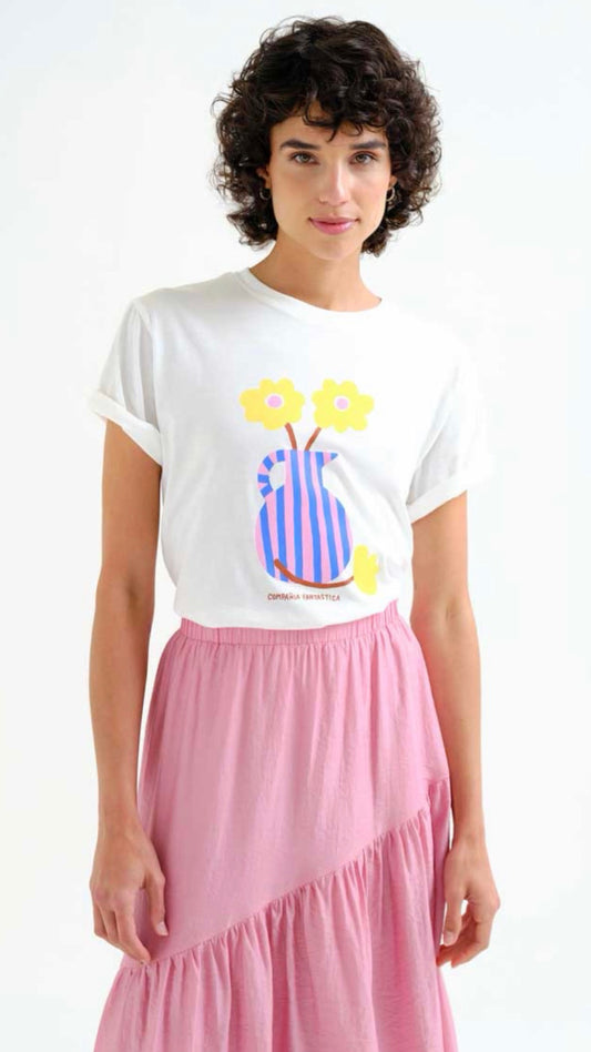 Camiseta con estampado jarrón Compañía Fantástica