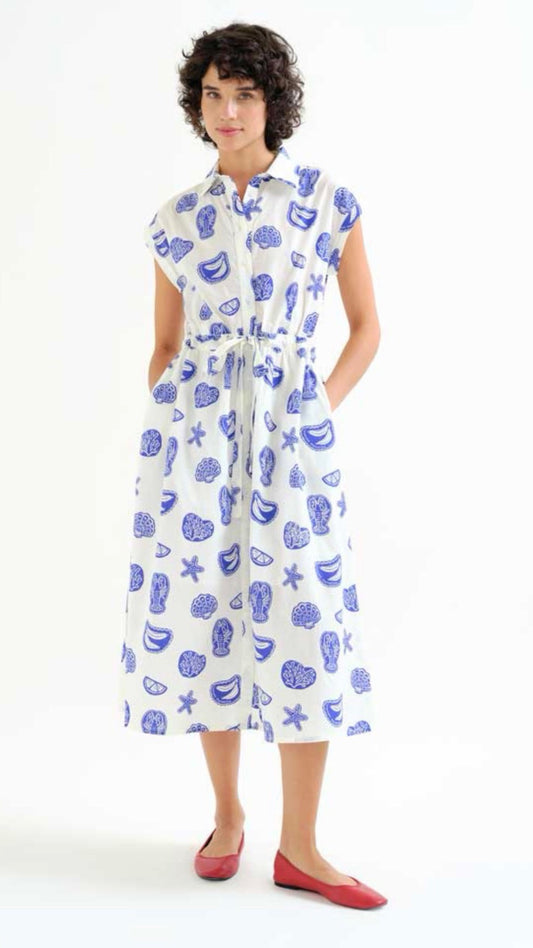 Vestido midi con estampado Lobster