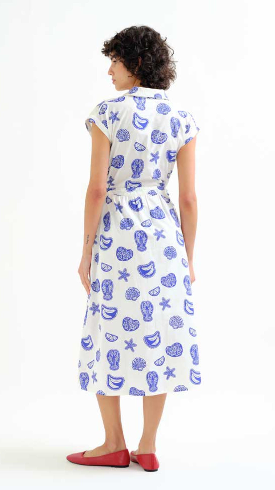 Vestido midi con estampado Lobster
