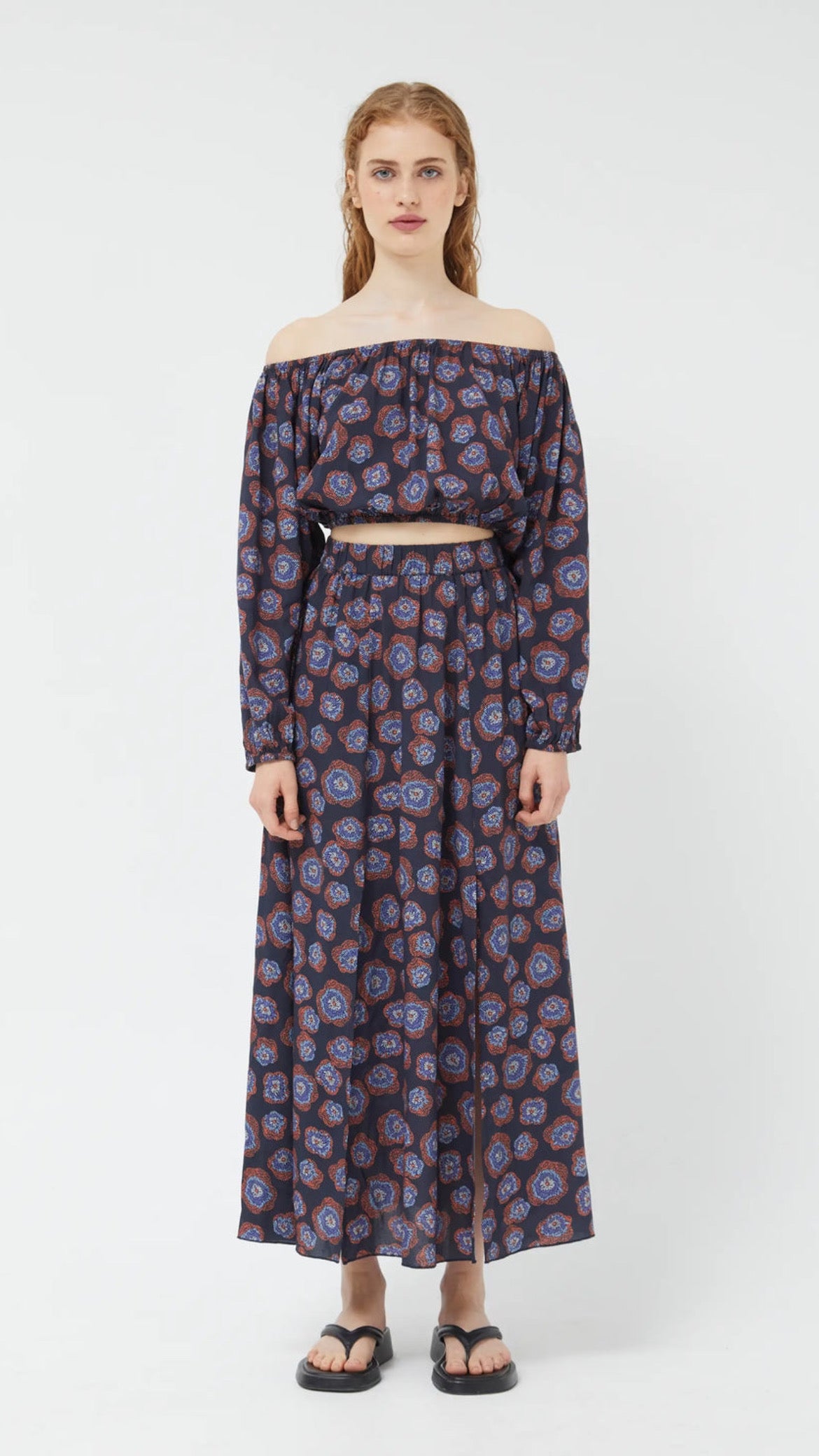 Jacaranda floral top 