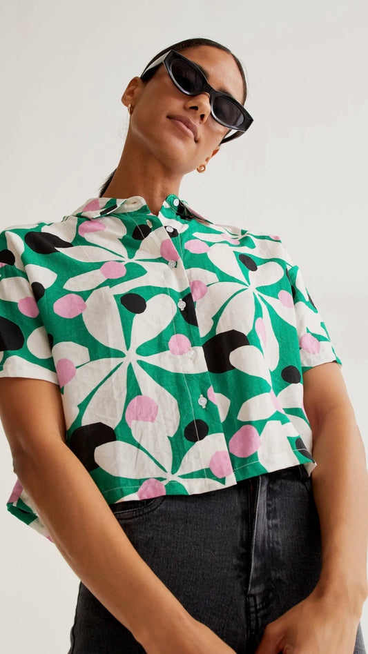 Camisa con estampado Hosta