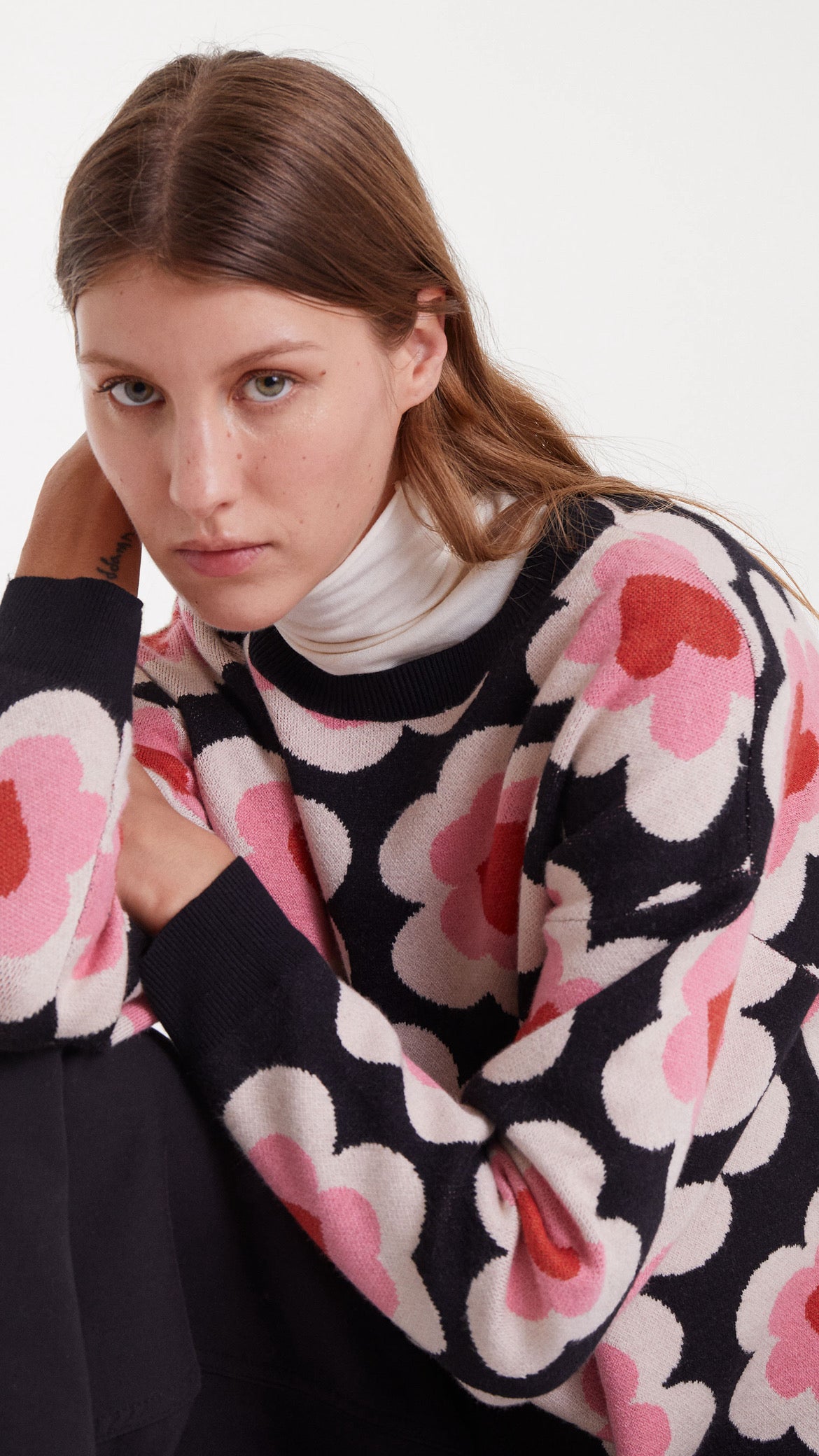 Jersey de punto jacquard con estampado SweetHeart