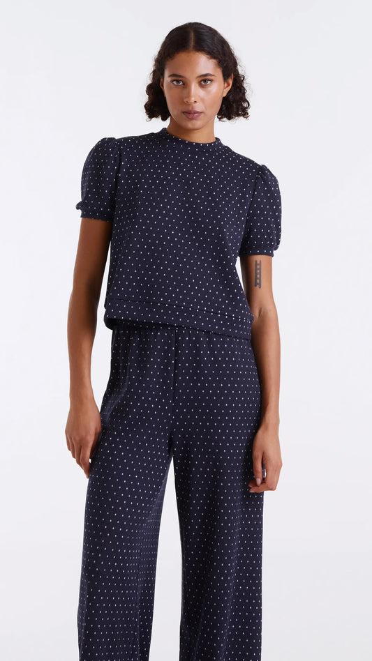 Camiseta jacquard con estampado Súper Mini Dots