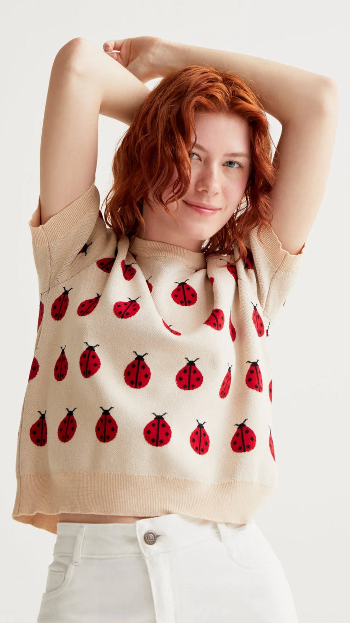Jersey de punto con estampado red Coccinella (R)