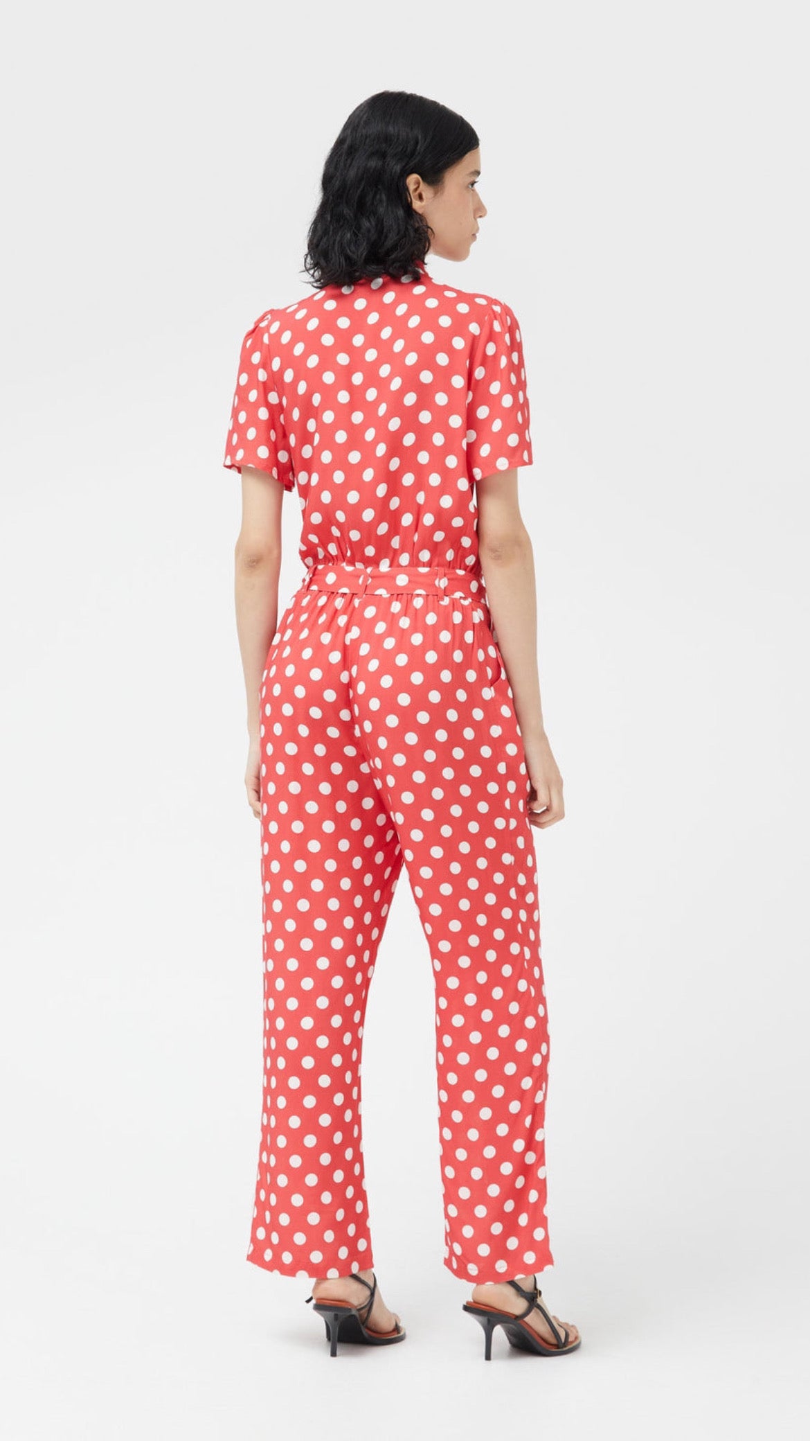 Red polka dot jumpsuit