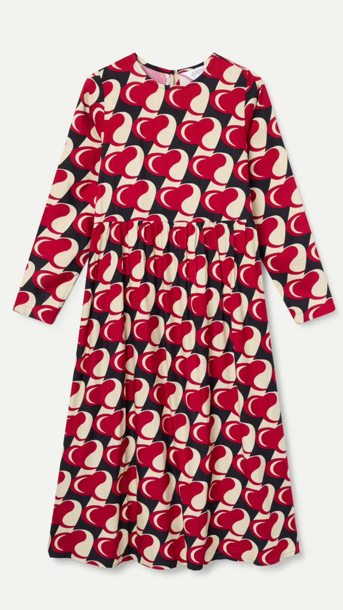 Vestido midi con estampado Heart Attack