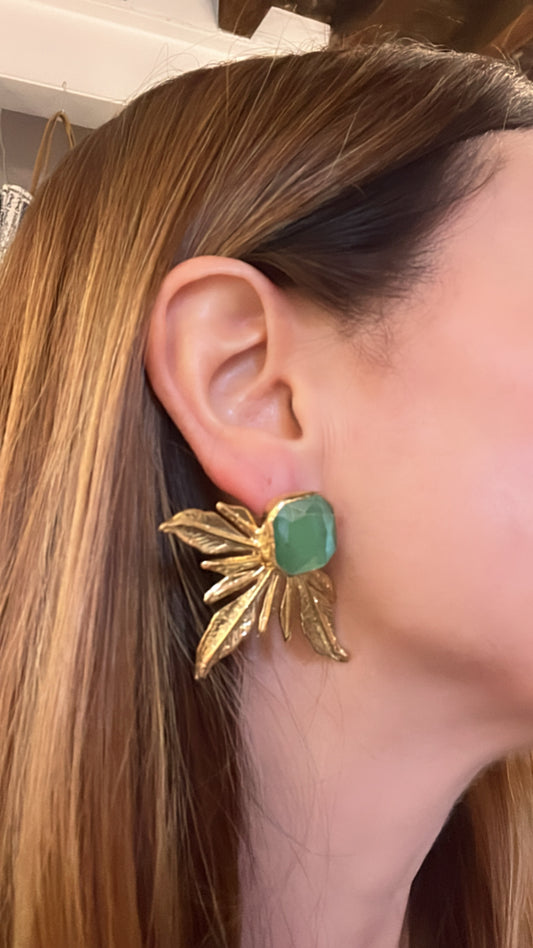 Green Roma Earrings