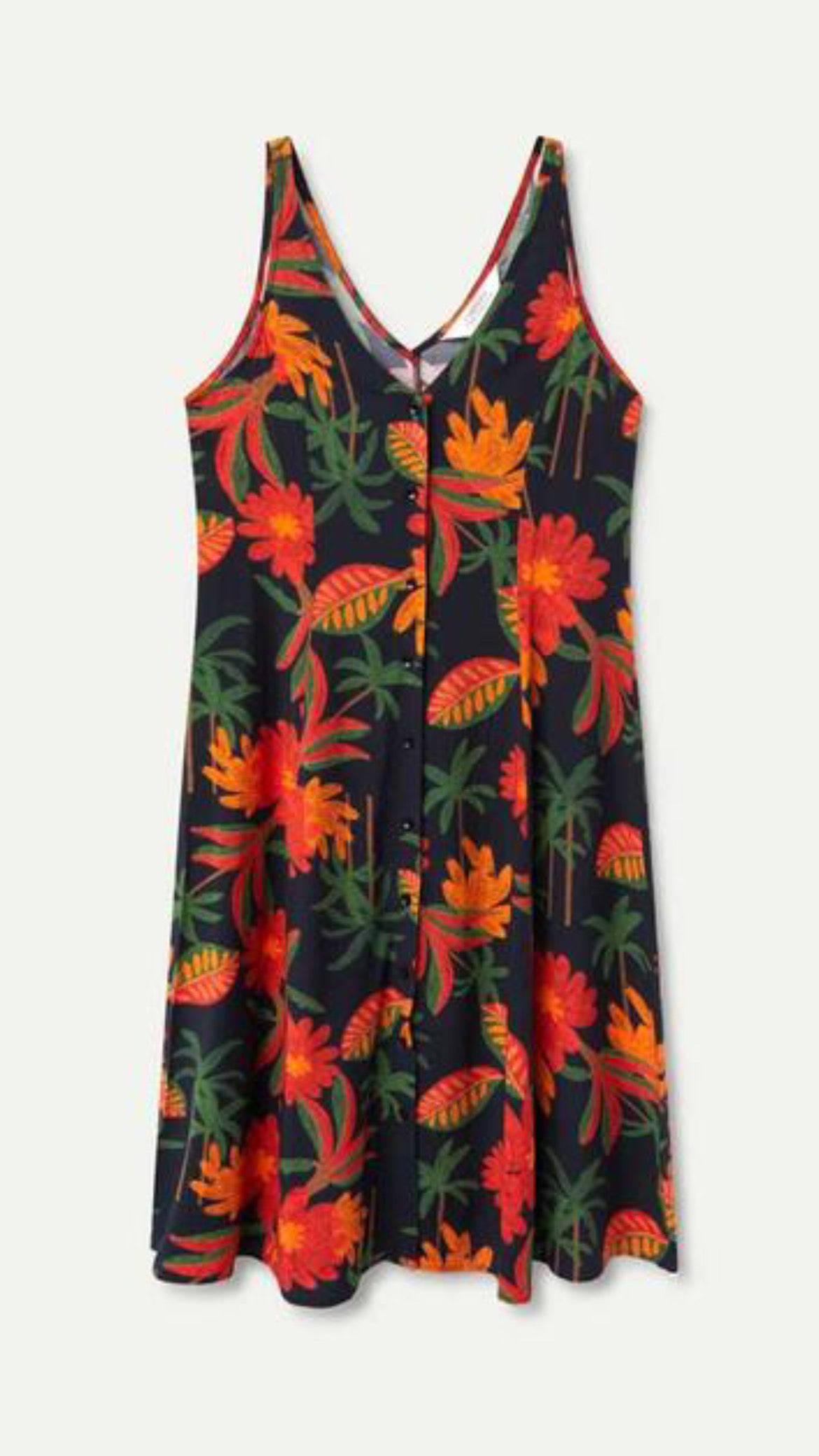 Vestido midi estampado floral Famara