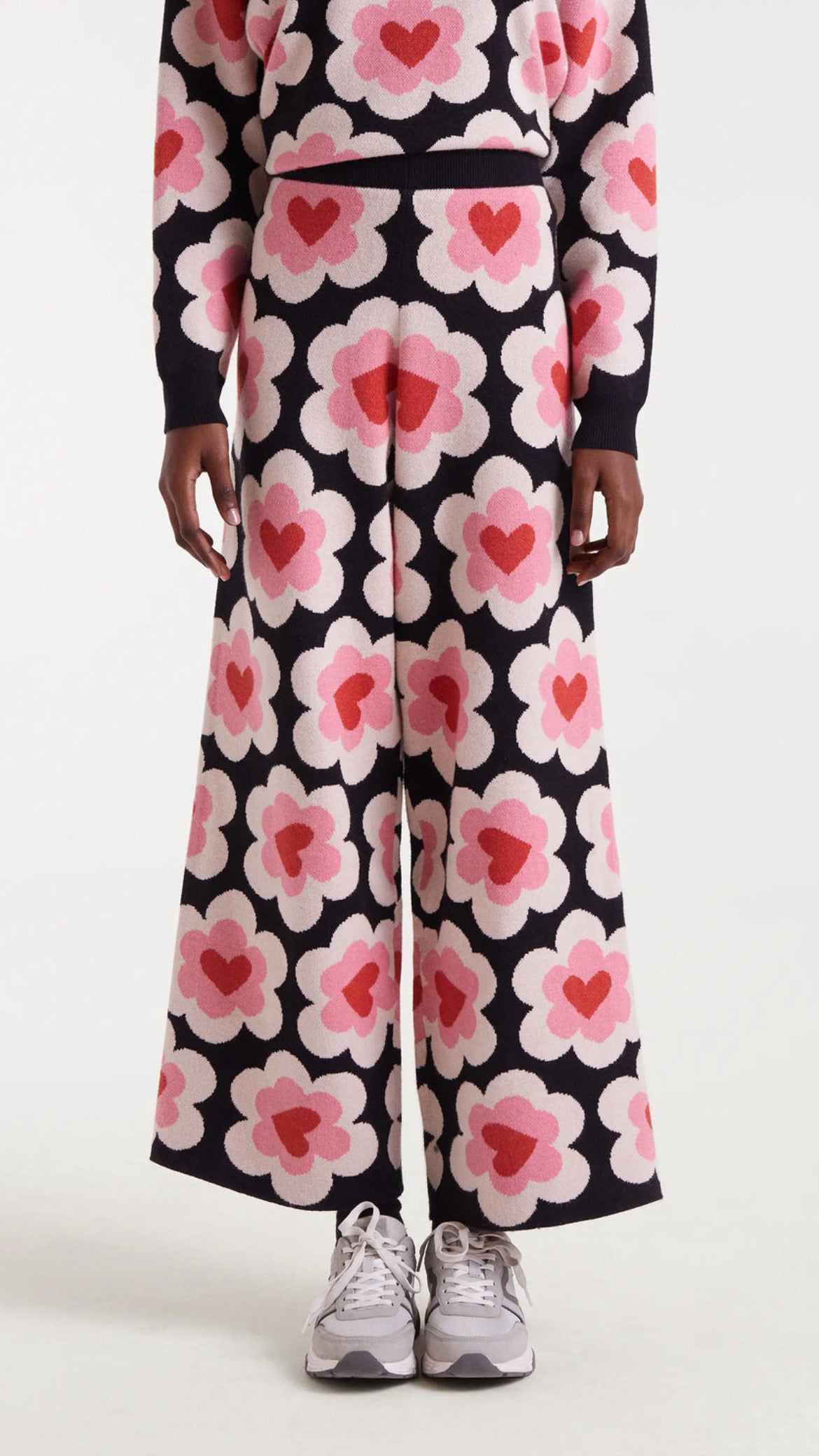 Pantalón de punto jacquard con estampado SweetHeart