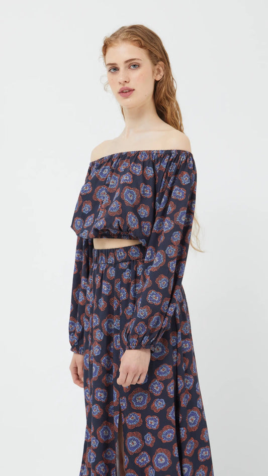 Jacaranda floral top 