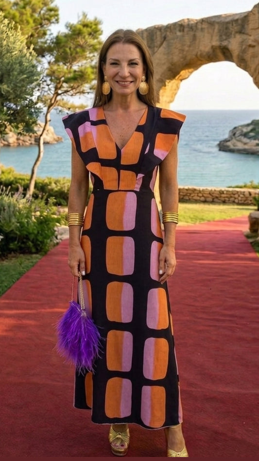 Vestido Gabriela rosa