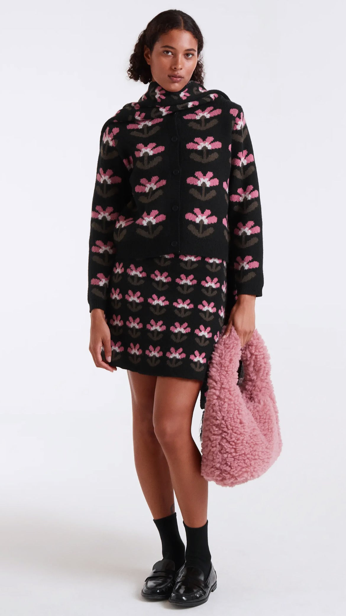 Falda corta jacquard con estampado Baboushka Small
