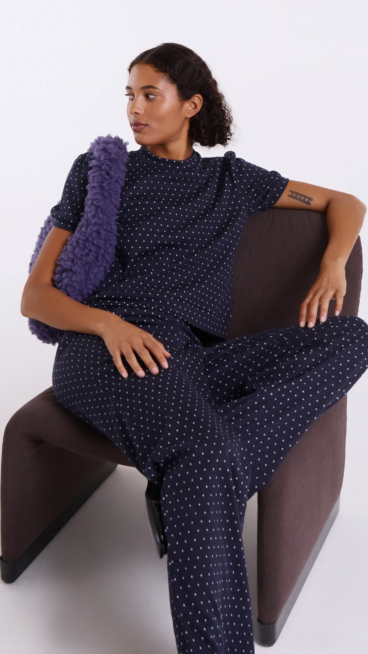 Camiseta jacquard con estampado Súper Mini Dots