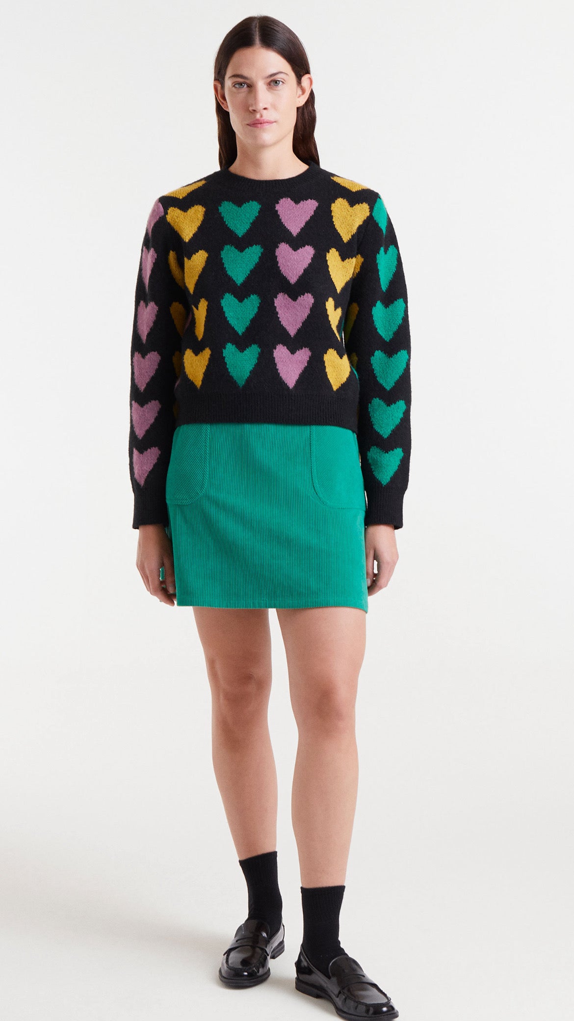 Jersey punto jacquard estampado cupido lines