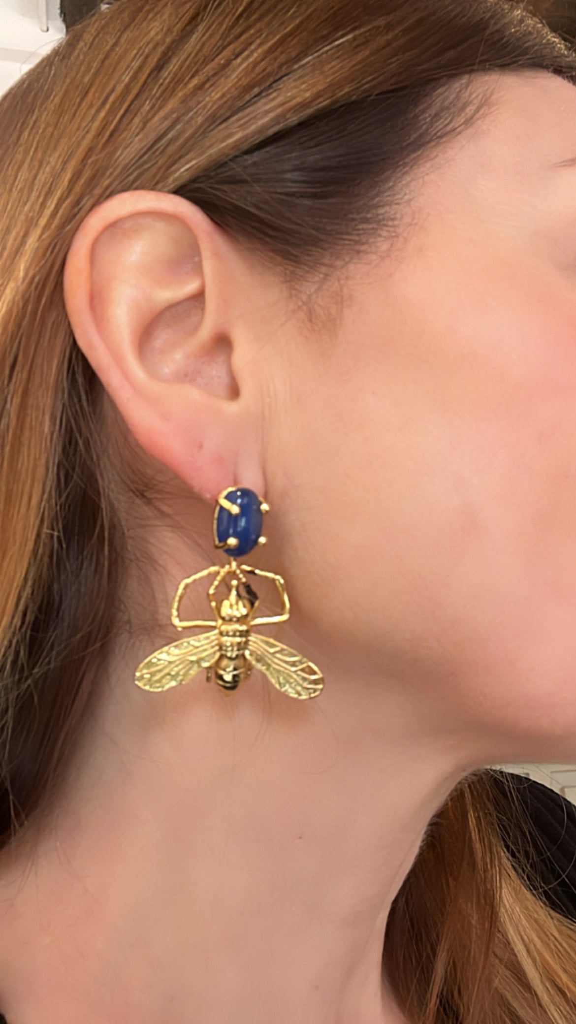 Blue Fly Earrings