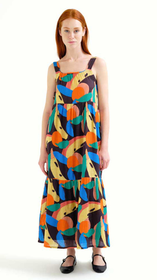 Vestido largo con estampado Tutti Frutti Big