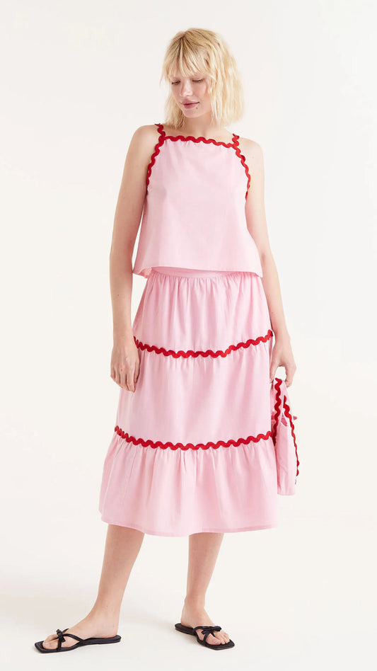 Falda Picunela Rosa