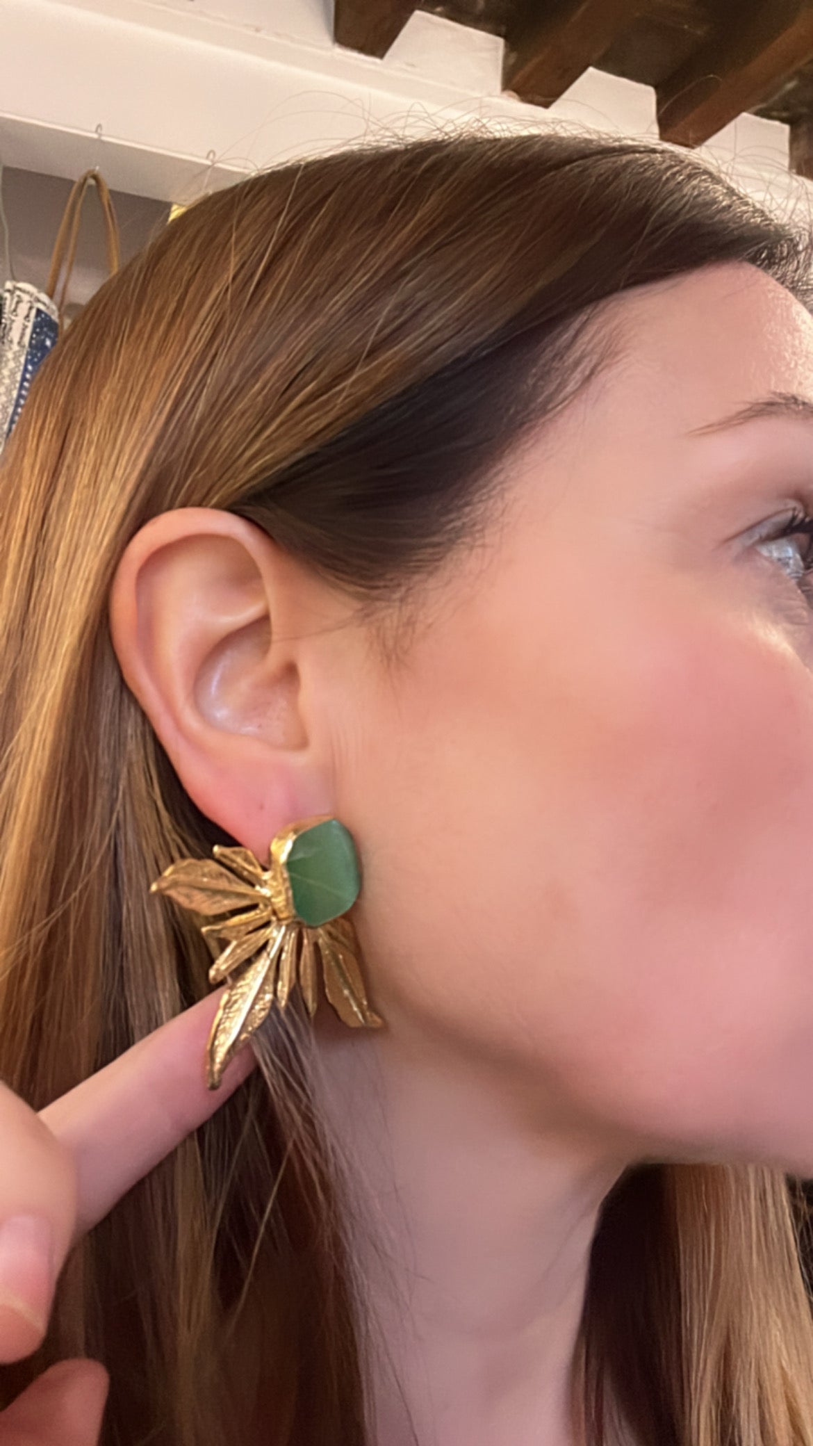 Green Roma Earrings