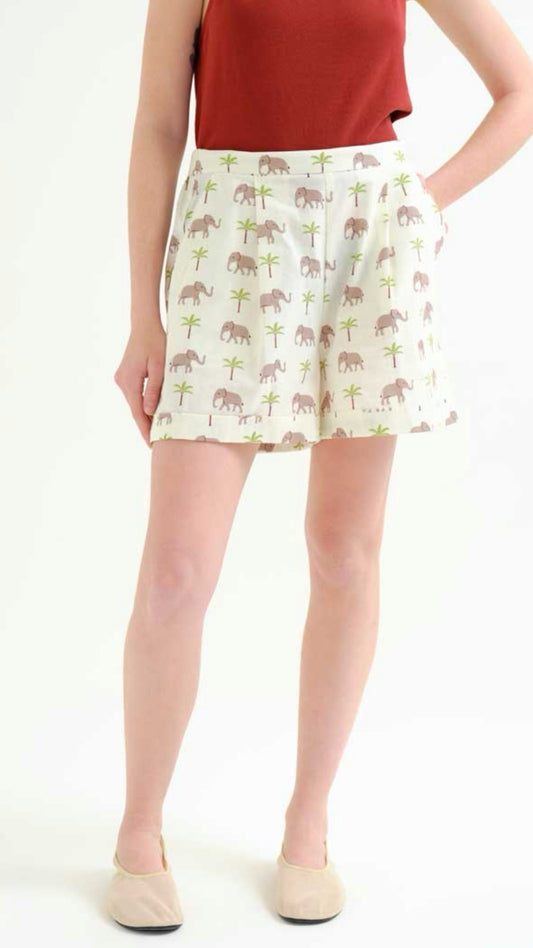Shorts con estampado Elefante
