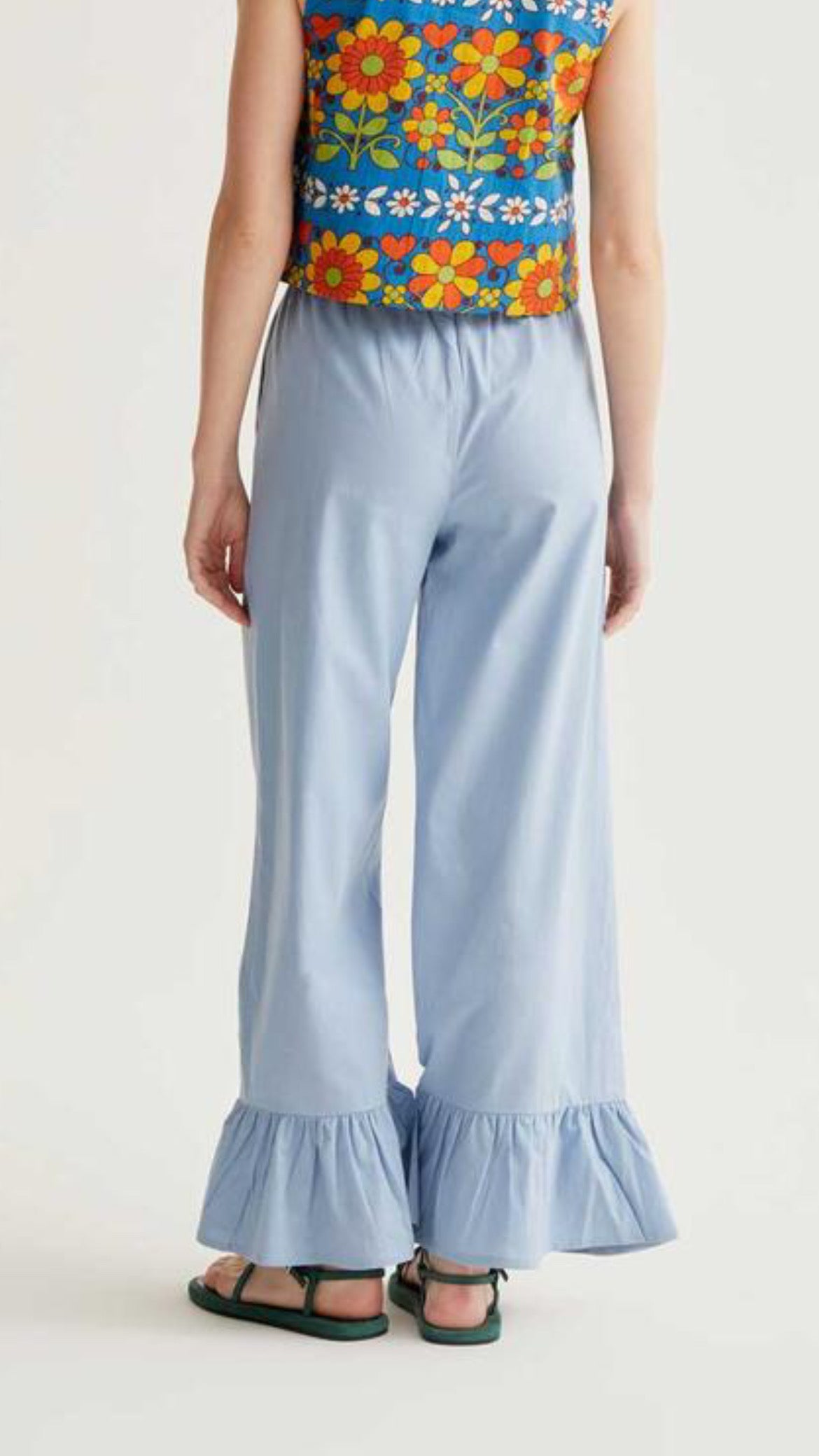 Pantalón 100% algodón azul claro