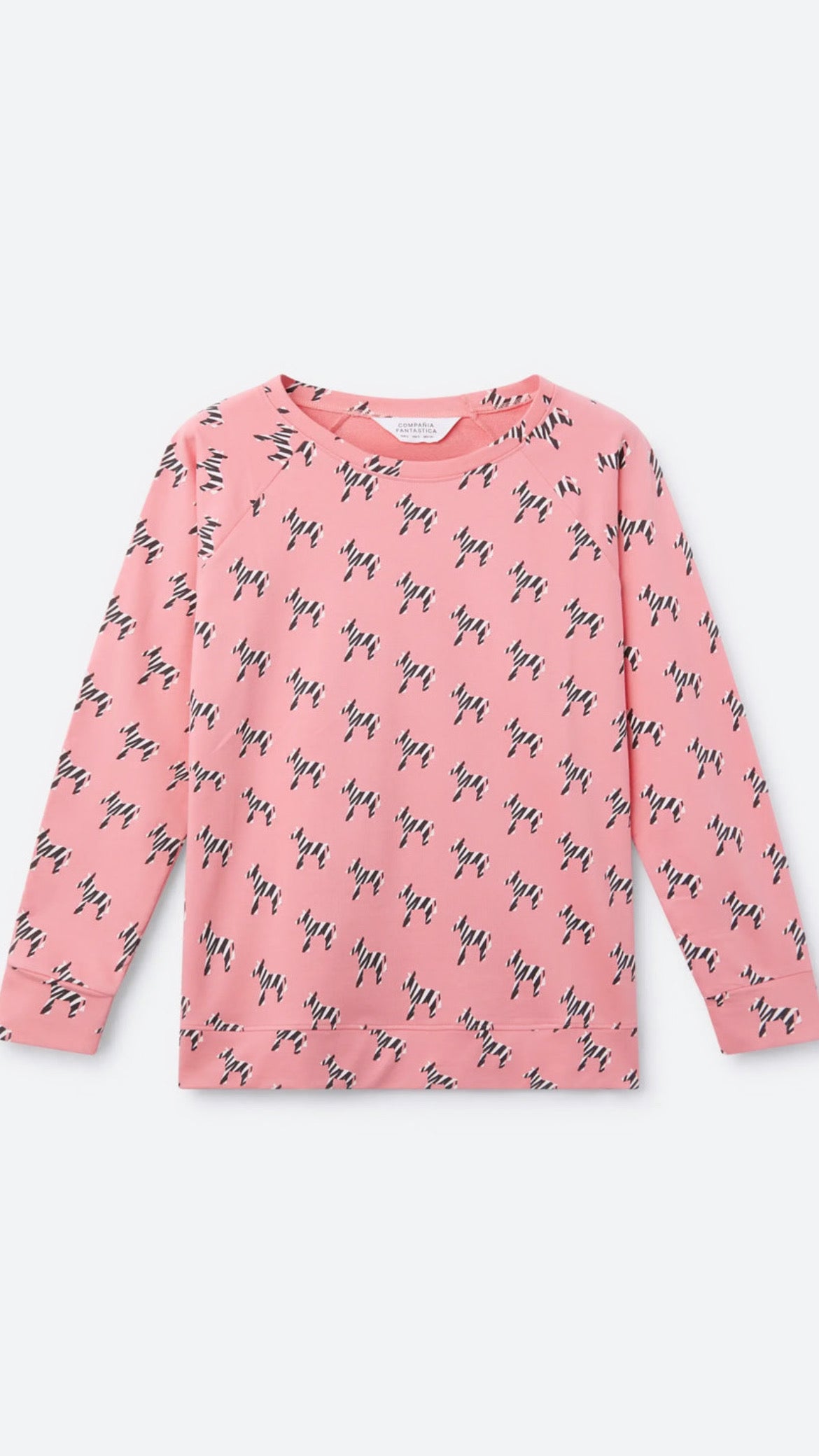 Sudadera de Felpa de Algodón con Estampado de Cebras