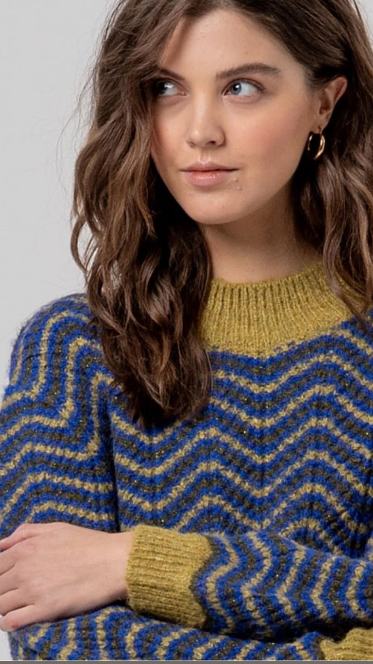 Jersey de cuello Perkins con relieve Verde