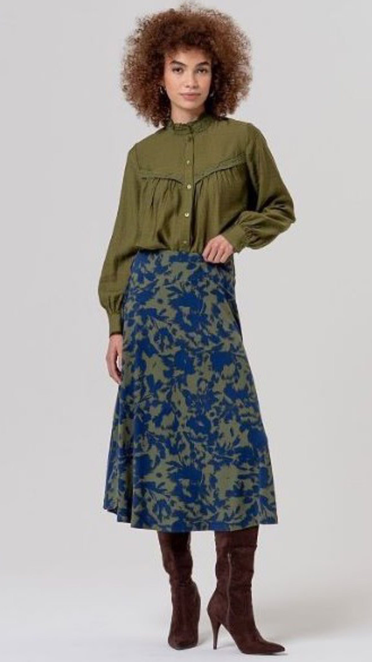 Falda con estampado Azul