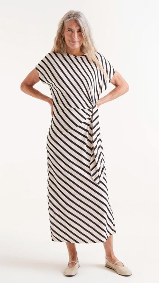 Vestido mido rayas Piano