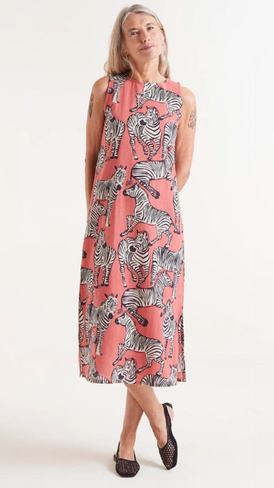 Vestido midi estampado Safari