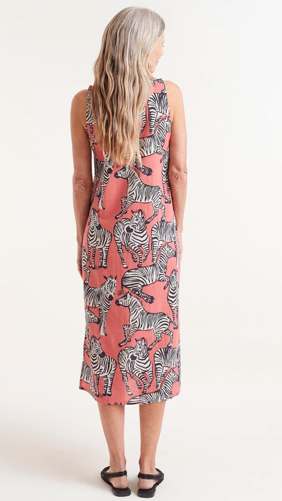 Vestido midi estampado Safari