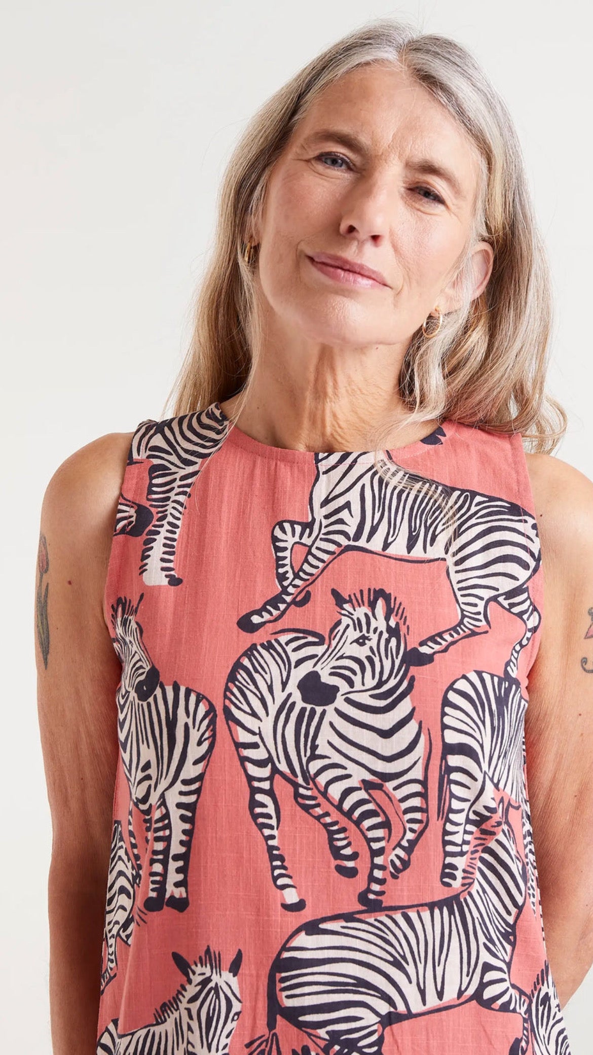 Vestido midi estampado Safari