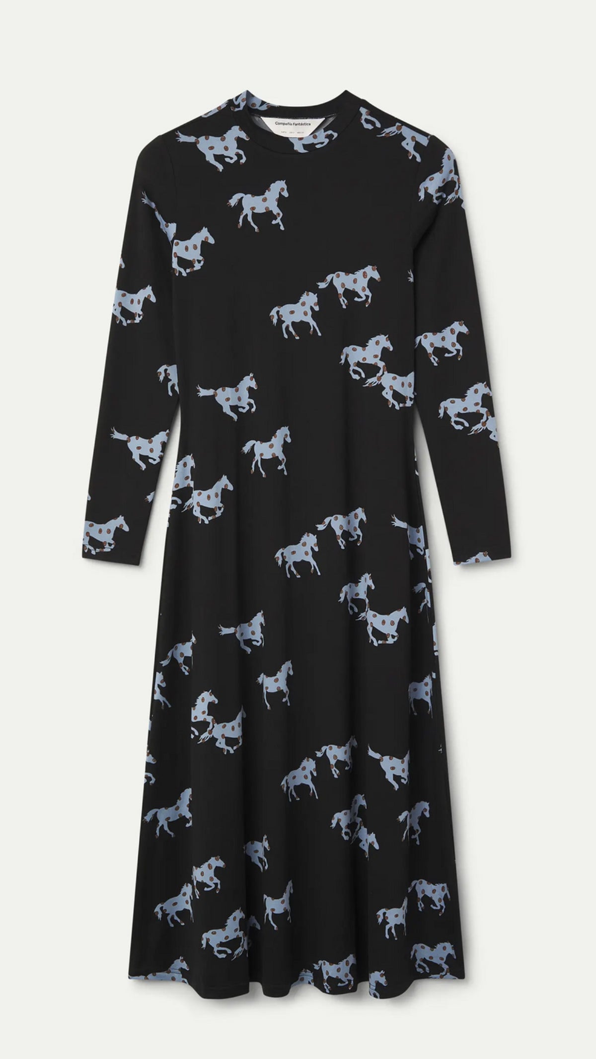 Vestido midi con estampado Horse