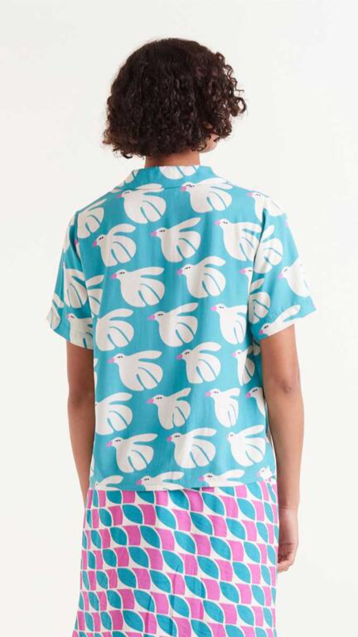 Camisa rayón estampado Dove