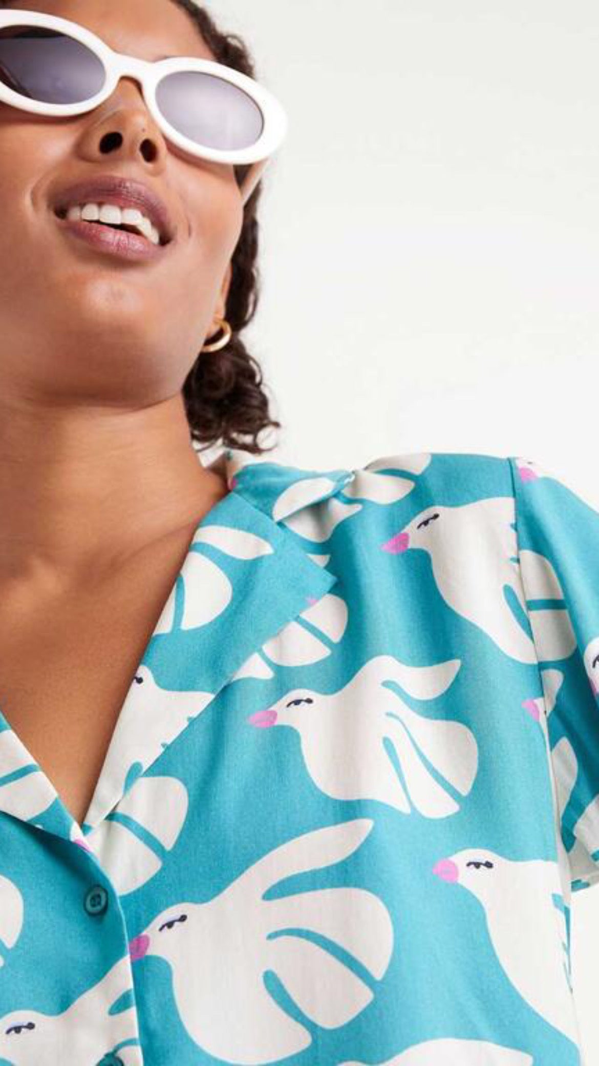 Camisa rayón estampado Dove