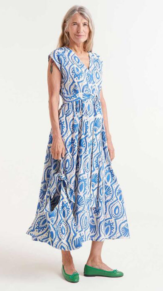 Vestido midi estampado Aquaria