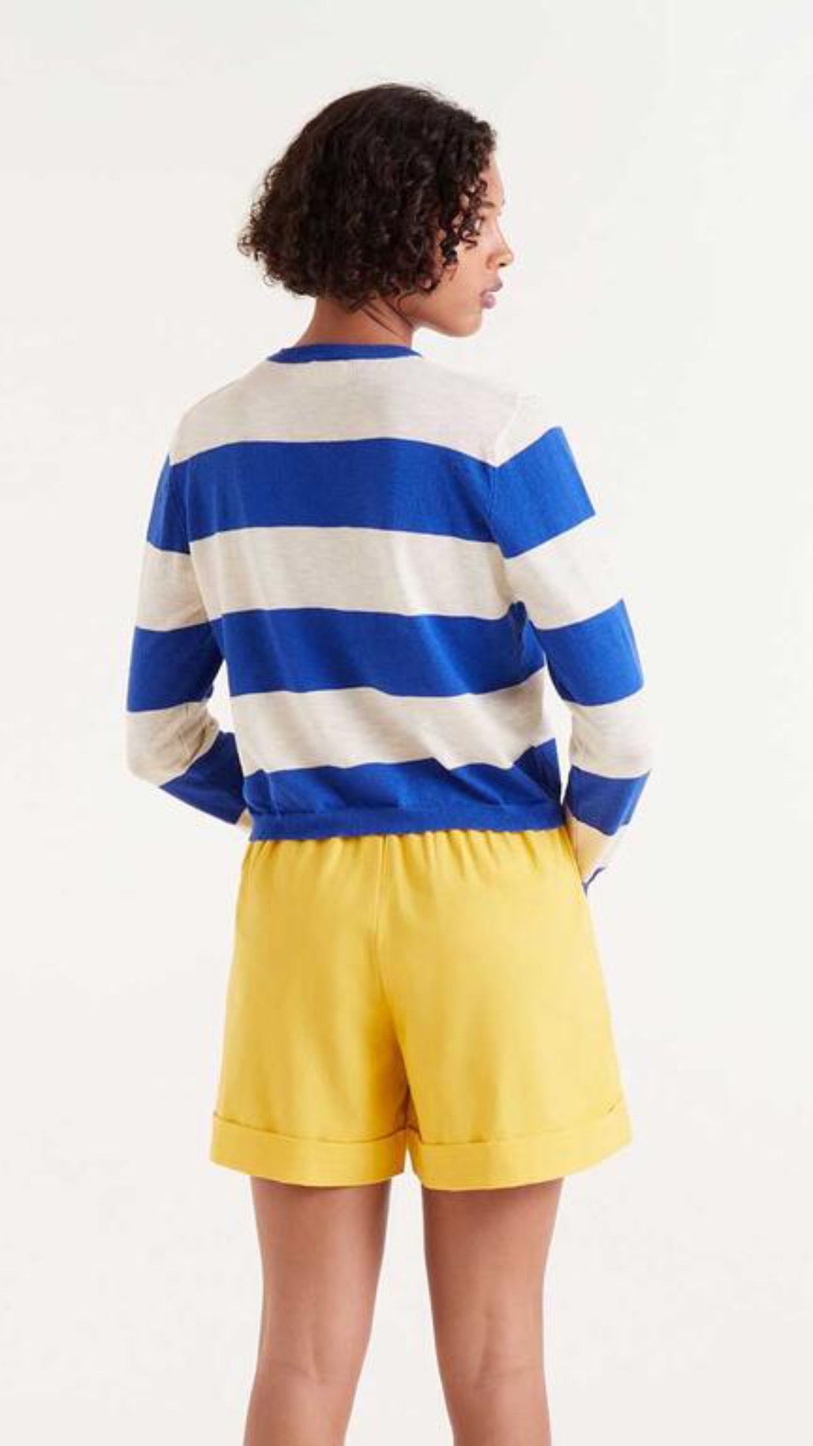 Jersey punto fino rayas azules