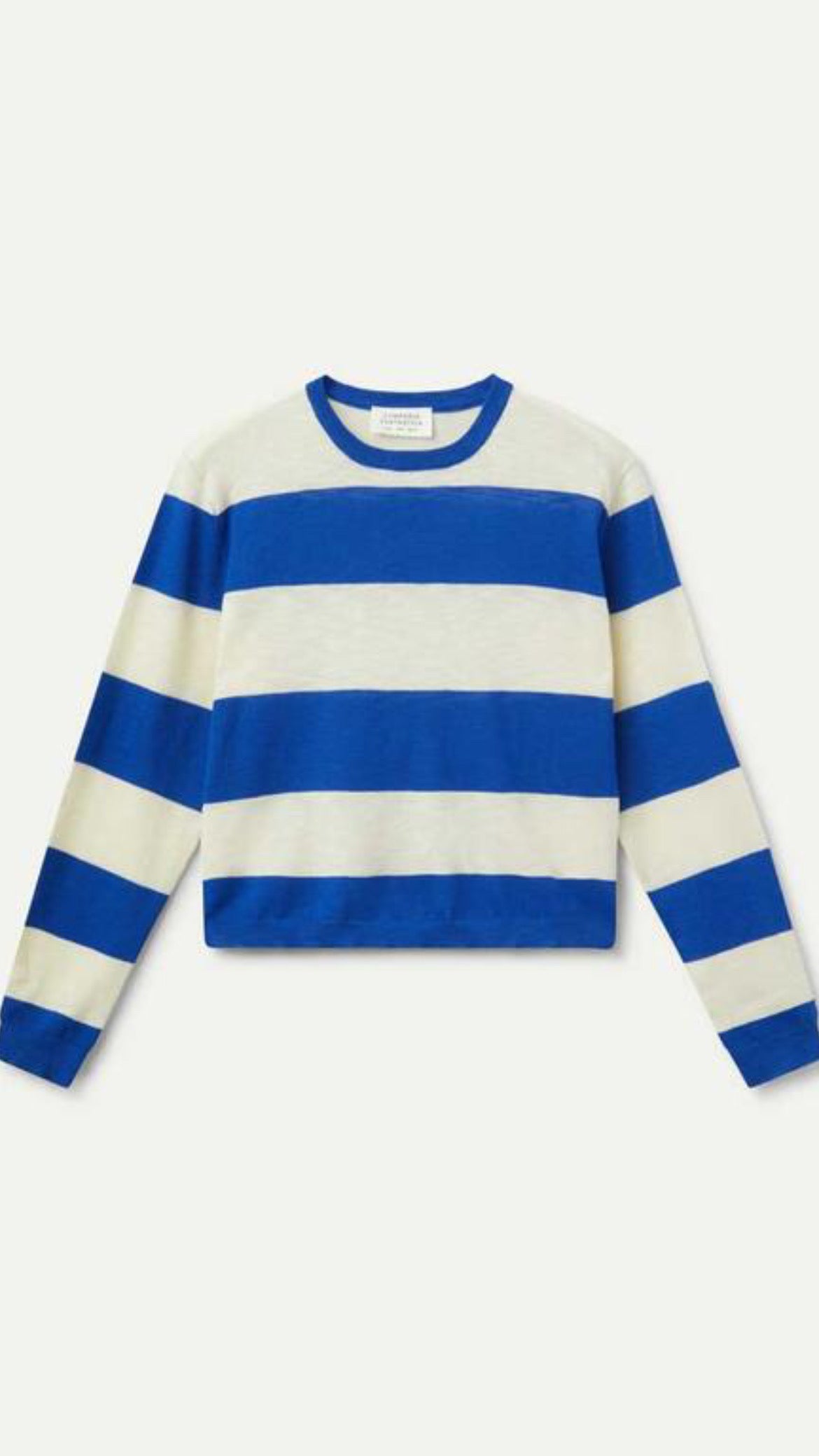 Jersey punto fino rayas azules